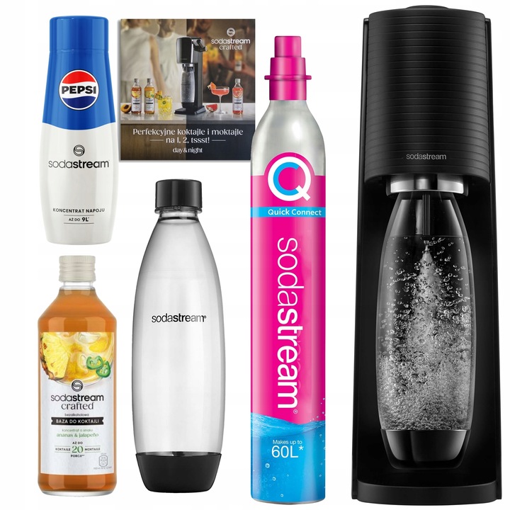Saturator SodaStream Terra 1 but cylinder syrop Pepsi 3x12ml Crafted