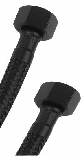 Wąż wężyk do baterii komplet 2 szt CZARNY 3/8 x M10 60 cm N-W