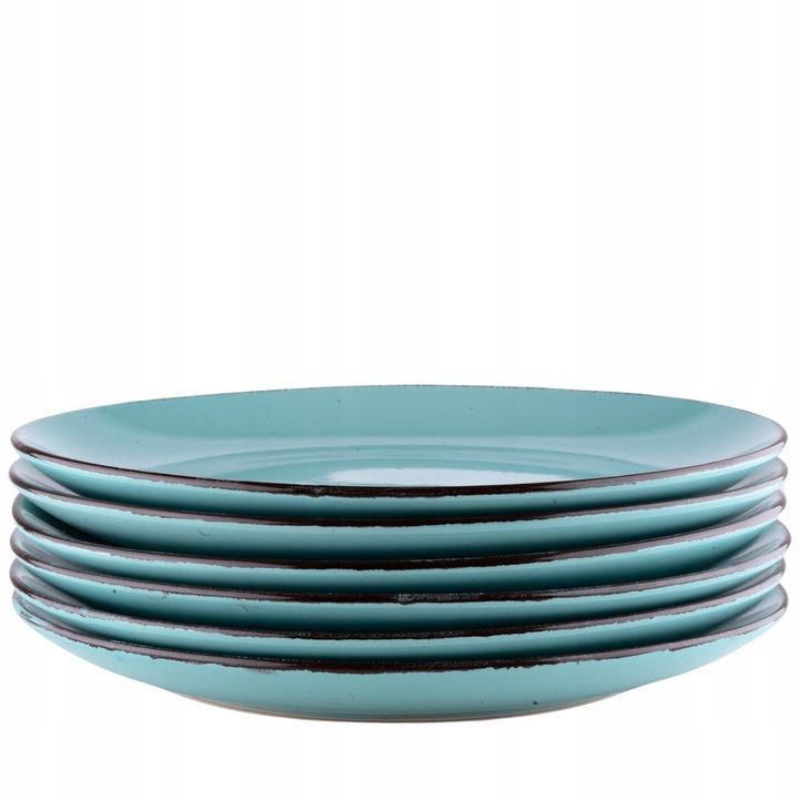 SERWIS OBIADOWY + 6 KUBKÓW KOMPLET OBIADOWO-KAWOWY 24 EL. KAMIONKA TURKUS