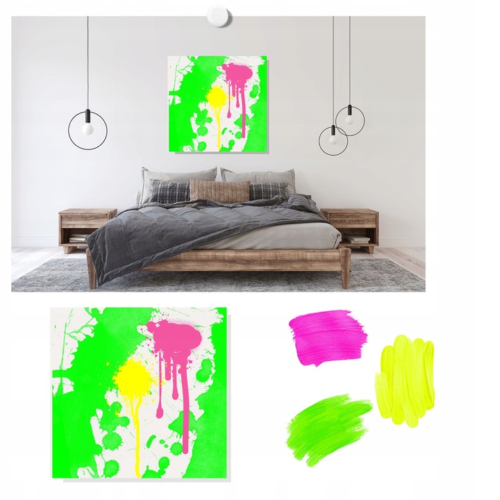 Farby Akrylowe NEONOWE Zestaw Farb Akrylowych Neonowych Farba NEO 8sztx21ml