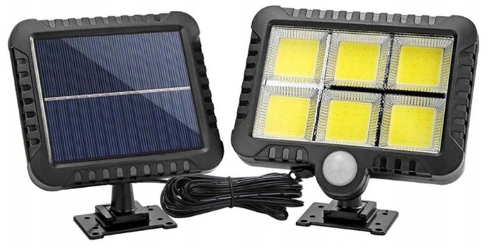 LAMPA SOLARNA Z CZUJNIKIEM RUCHU ZMIERZCHU COB LED