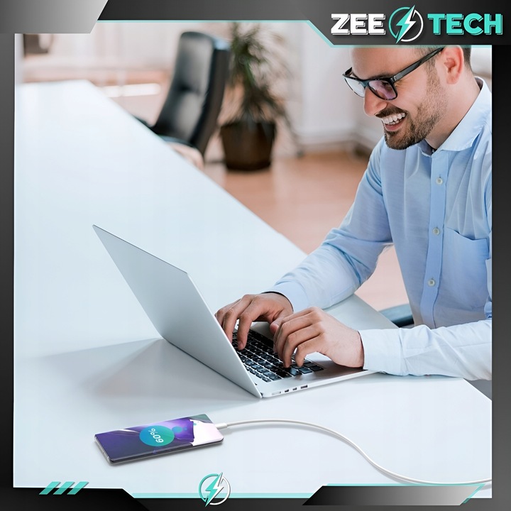 ŁADOWARKA SIECIOWA USB-C DO IPHONE 15 16 PRO MAX PLUS + KABEL USB-C 60W 1m