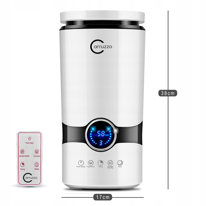 Nawilżacz powietrza AUTOMATYCZNY + AROMATERAPIA 3w1 +12 OLEJKÓW FILTR