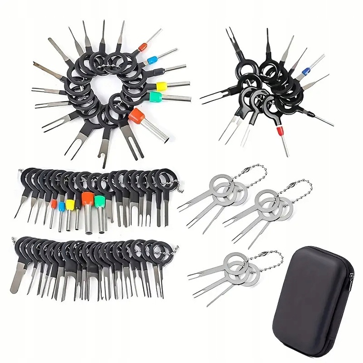 ZESTAW 100SZT KLUCZE WYJMAKI DO PINÓW KONEKTORÓW KOSTEK DEMONTAŻ