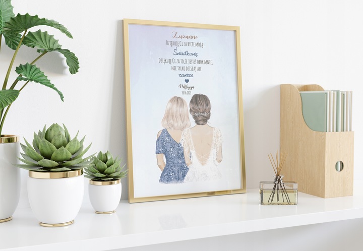 PODZIĘKOWANIE dla Świadków RAMKA A4 PREZENT PLAKAT