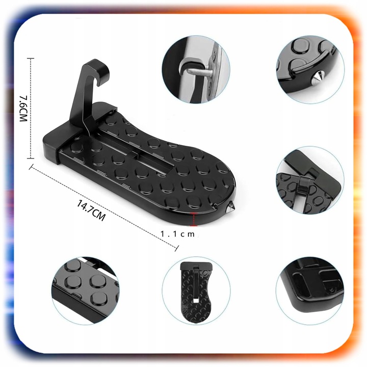 2W1 MOCNY STOPIEŃ DO SAMOCHODU AUTA PODEST DO BAGAŻNIKA DACHOWEGO + ZBIJAK