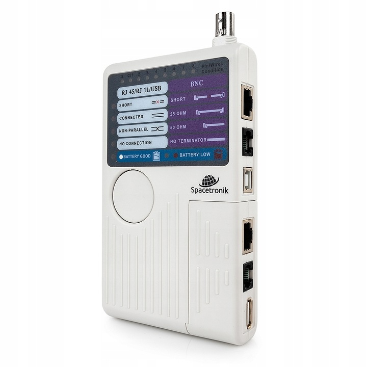 Wielofunkcyjny Tester Kabli Sieciowych LAN RJ45 RJ-11 USB i BNC SP-LT02