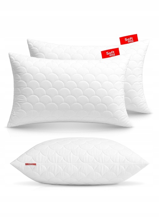 2 x PODUSZKA 50X70 ANTYALERGICZNA GRUBA ZAMEK