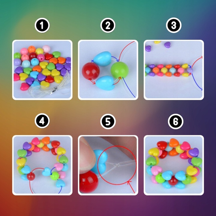 KORALIKI ZESTAW KORALIKÓW DO ROBIENIA BRANSOLETEK