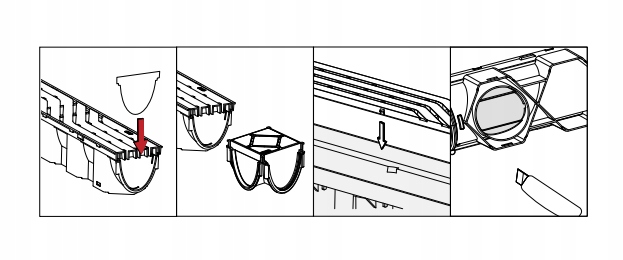 Odpływ liniowy do Garażu 3m x96x87mm do 1,5 Tony SLIM Kratka Czarna Z
