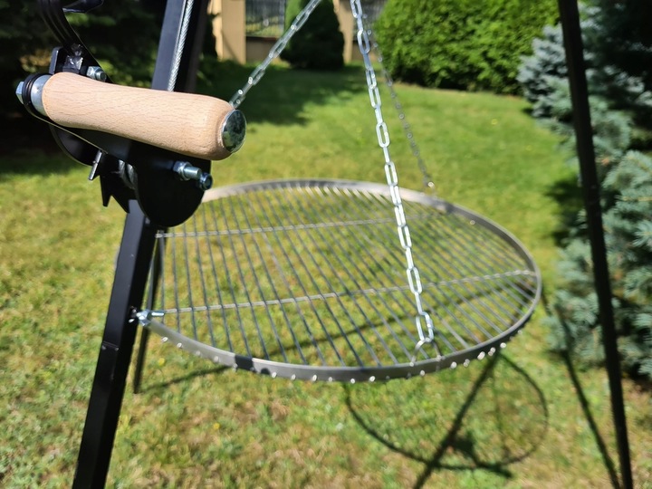 GRILL TRÓJNÓG OGRODOWY OGNISKOWY 191 STOJAK I RUSZT NAD OGNISKO