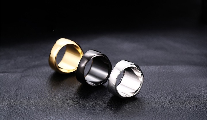 POLEROWANY STALOWY SYGNET STAL 316L JAKOŚĆ R.15