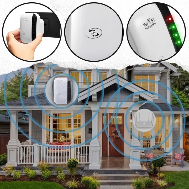 Wzmacniacz Sygnału Zasięgu Sieci Wifi 5G Repeater Zewnętrzny Extender Mocny