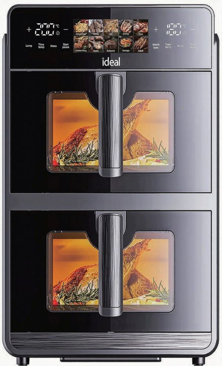 FRYTKOWNICA BEZTŁUSZCZOWA AIR FRYER IDEAL PODWÓJNA 10L DWUKOMOROWA