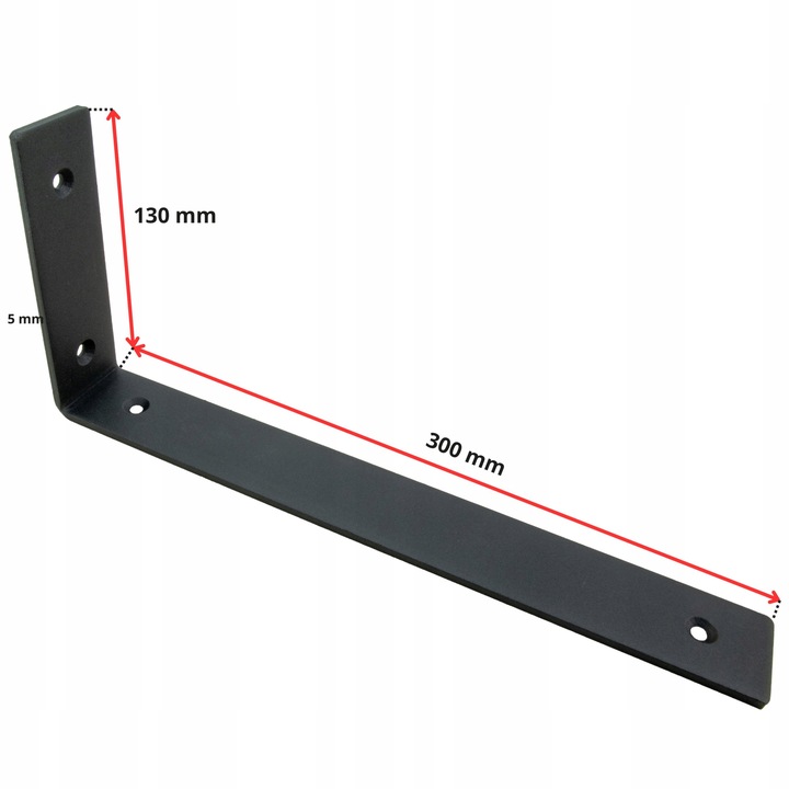 Wspornik półki LOFT 30 cm uchwyt pod półkę dwa sposoby montażu uchwyt