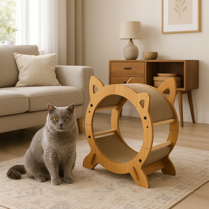 DRAPAK DLA KOTA legowisko do drapania domek TEKTUROWY budka KARTONOWY