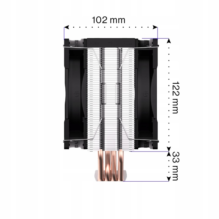 Chłodzenie procesora powietrzem ENDORFY Fera 5 Dual Fan, 2x120mm, TDP 220W