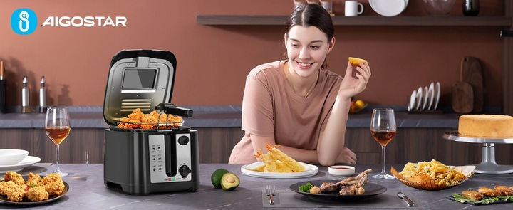 FRYTKOWNICA FRYTOWNICA MOCNA 2,5L ŁATWE SZYBKIE SMAŻENIE FRYTEK