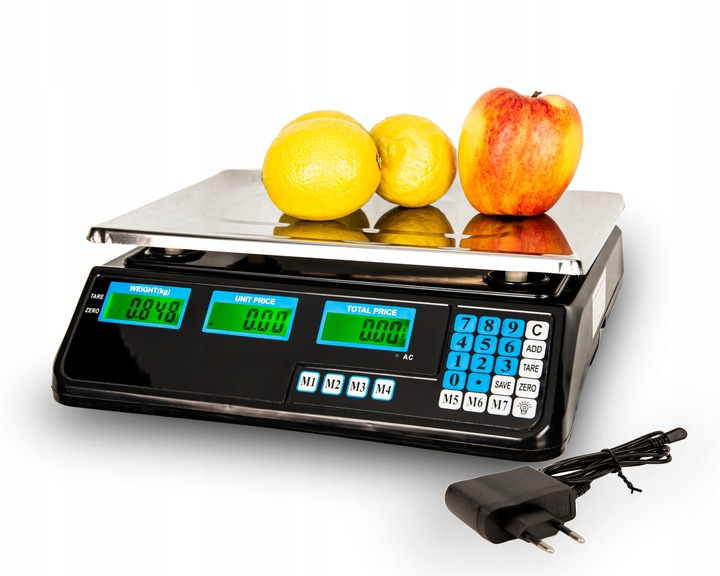 ELEKTRONICZNA WAGA 30KG 2g SKLEPOWA MAGAZYNOWA GASTRONOMICZNA KALKULACYJNA