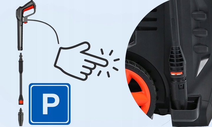 MYJKA CIŚNIENIOWA LEHMANN ZE ZWIJACZEM MOC 290 Bar BOGATY ZESTAW