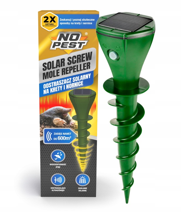 ODSTRASZACZ NA KRETY NORNICE WĘŻE ODSTRASZACZ KRETÓW NORNIC SOLARNY (2