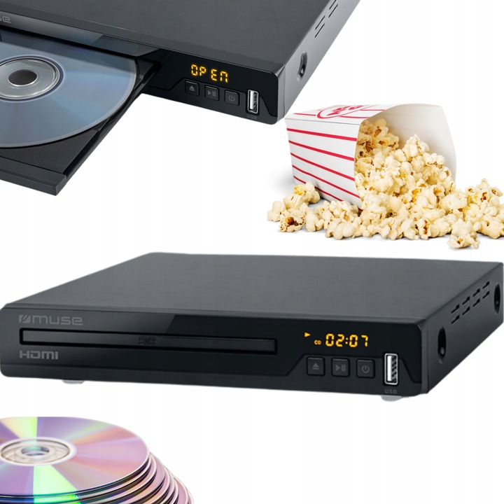 ODTWARZACZ DVD FULL HD CD-R/RW MP3 RCA Xvid USB MUSE M-55 DV PRZENOŚNY