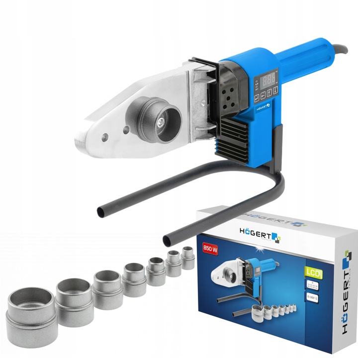 HOGERT ZGRZEWARKA DO RUR PP PCV TERMOSTATEM LCD16-63mm 850W 7 el 16-63mm