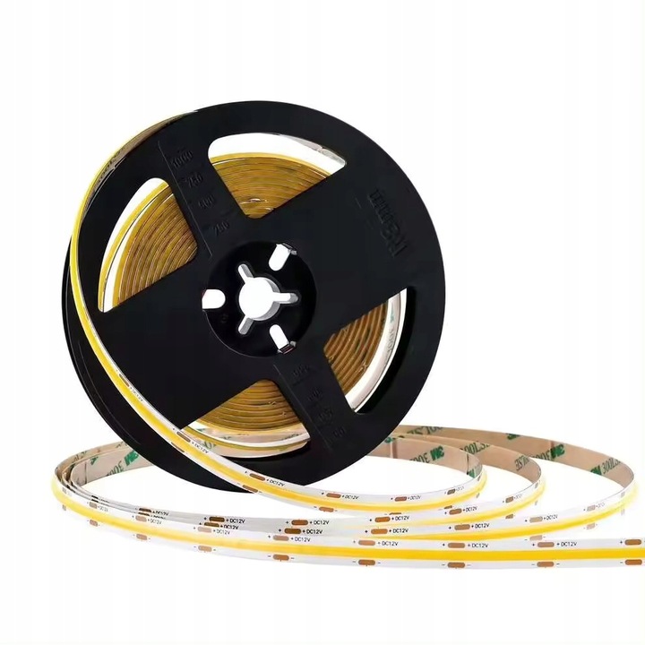 Taśma LED COB 320 diod/m 9.8W/m Biały neutralny 4000K IP20 12V 8mm 5m