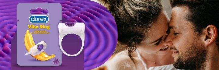 Durex Vibe Ring Nakładka wibracyjna Pierścień Stymulujący Wzmacnia Orgazm