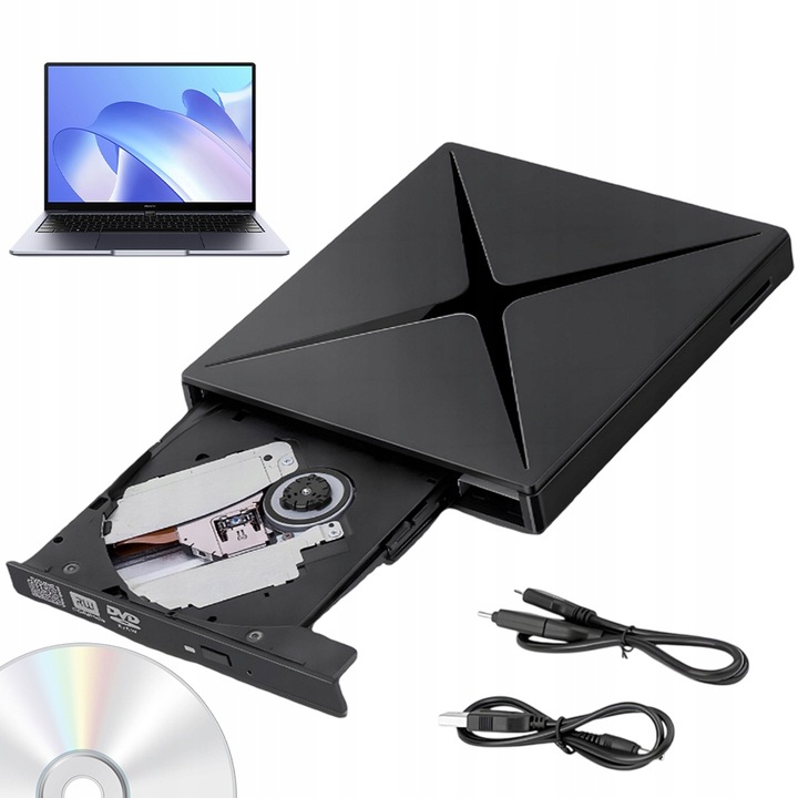 NAPĘD CD DVD +/-RW ZEWNĘTRZNY USB 3.0 NAGRYWARKA CD PRZENOŚNY ODTWARZACZ