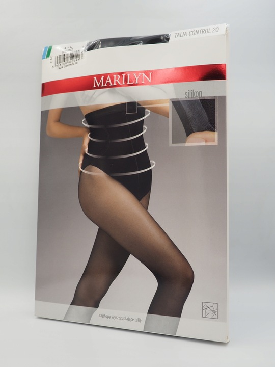 Rajstopy gładkie Marilyn Talia Control 20den czarny Nero rozmiar 3
