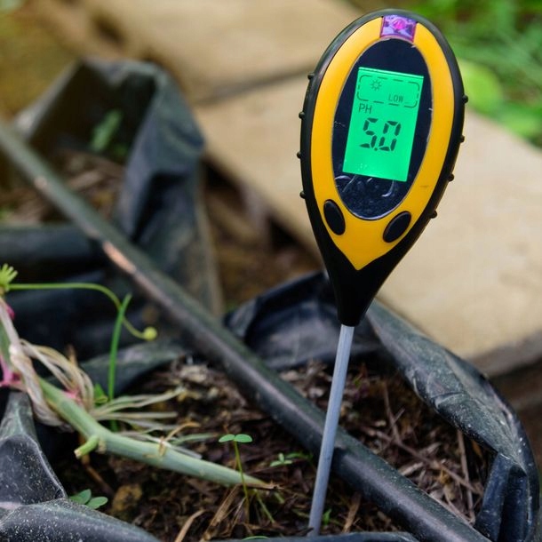 KWASOMIERZ TESTER podłoża GLEBY Ph 4w1 MIERNIK temperatury wilgotności