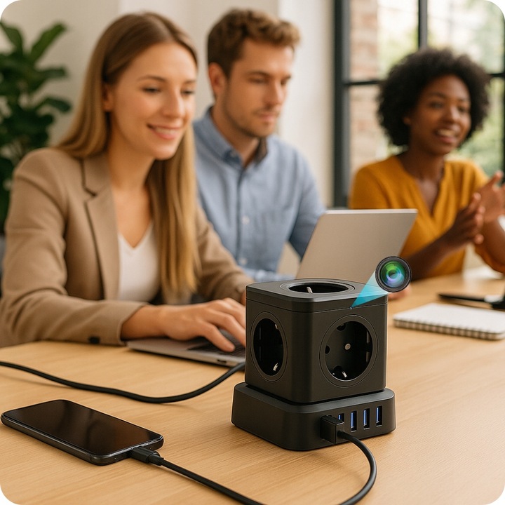 MINI KAMERA WIFI SZPIEGOWSKA UKRYTA W LISTWIE GNIAZDKU ANDROID PODGLĄD