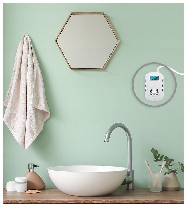 Czujnik Detektor Tlenku Węgla Czadu Gazu Alarm Certyfikowany czujka