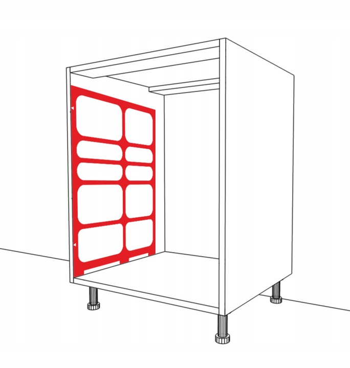 Szablon do montażu szuflad BLUM Tand GTV Modernbox