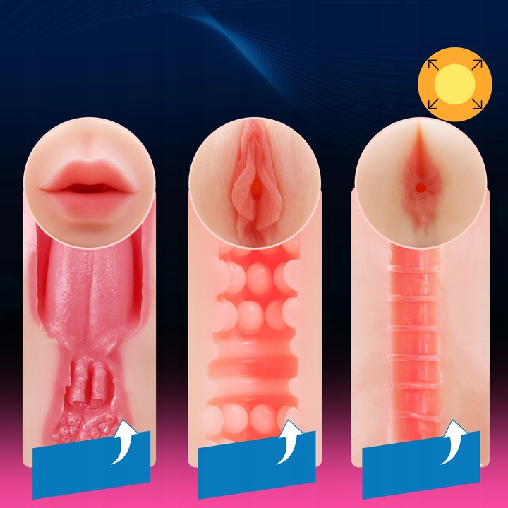 Kontrola APP 3 rodzaje linery Elektryczny masturbator z 9 trybów pracy