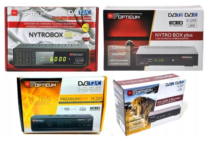 Oryginalny Pilot do Dekodera TV DVB-T2 Opticum PREMIUM BOX NYTROBOX NS