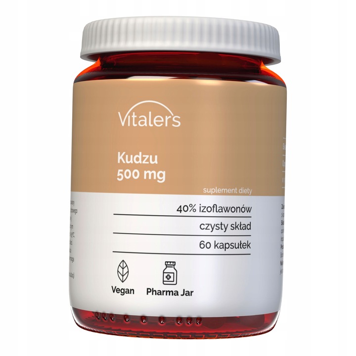 Kudzu Root Korzeń 500 mg Nałogi Libido Potencja Stres Detoks Izoflawony 60k