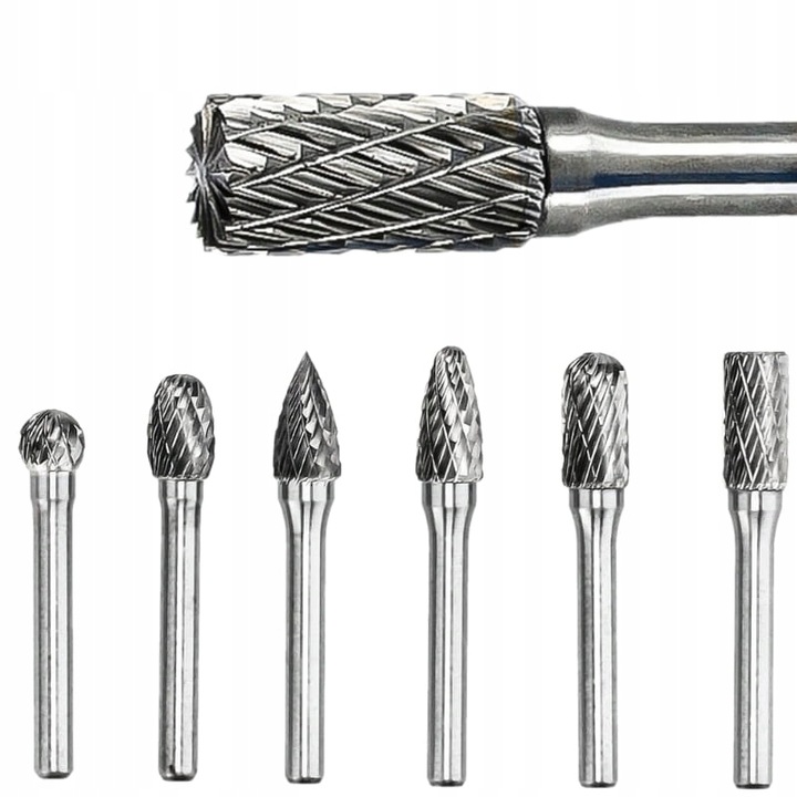 FREZY TRZPIENIOWE DO METALU DREWNA RZEŹBIENIA WĘGLIK WOLFRAMU PILNIKI