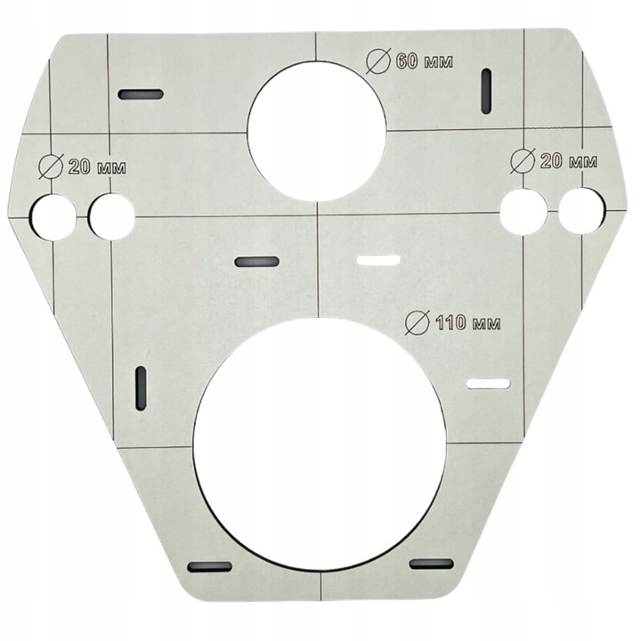 ZNACZNIK SZABLON WZORNIK OTWORÓW STELAŻ WC GROHE GEBERIT SENDI