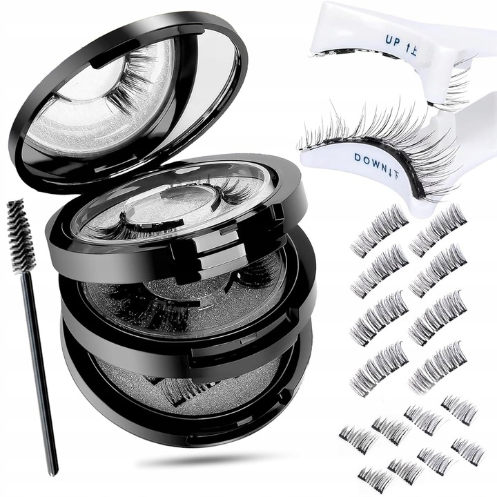 RZĘSY MAGNETYCZNE 8 PARY WIELOKROTNEGO UŻYTKU Z APLIKATOREM 3D