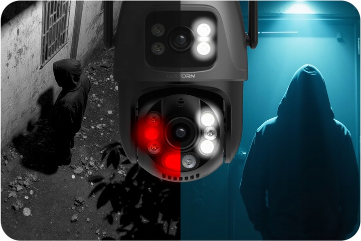 Kamera Zewnętrzna Obrotowa 2 OBIEKTYWY WIFI 2x3MPx LUXTORN ICS33DL-30V1 6MP