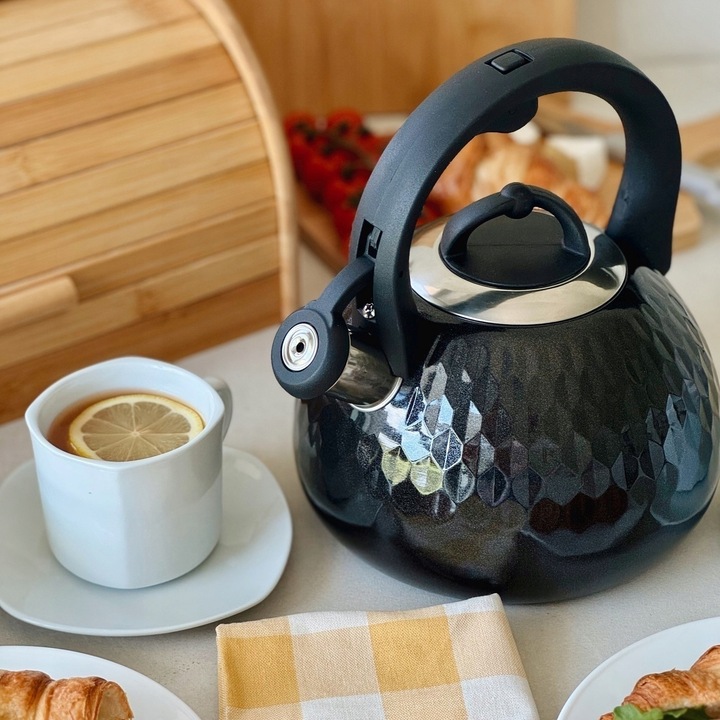 CZAJNIK na GAZ INDUKCJA Czarny z Gwizdkiem Konighoffer Malcolm 2,5 l