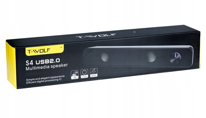 GŁOŚNIK SOUNDBAR KOMPUTEROWY LAPTOP PC T-WOLF S4