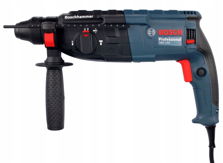 MŁOTOWIERTARKA GBH 240 BOSCH + 11 WIERTEŁ DŁUT