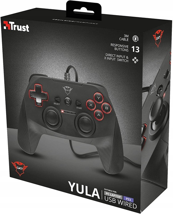 Gamepad Przewodowy Pad Kontroler USB do PS3 PC