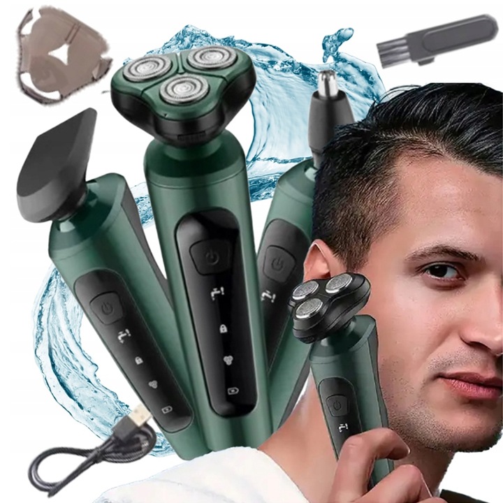 GOLARKA MĘSKA MASZYNKA TRYMER 4W BRODY WŁOSÓW BEZPRZEWODOWA DO GOLENIA