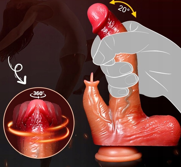 DILDO RUCH POSUWISTY I OBROTOWYM PENIS WIBRATOR GRZANIE 39stC APLIKACJA