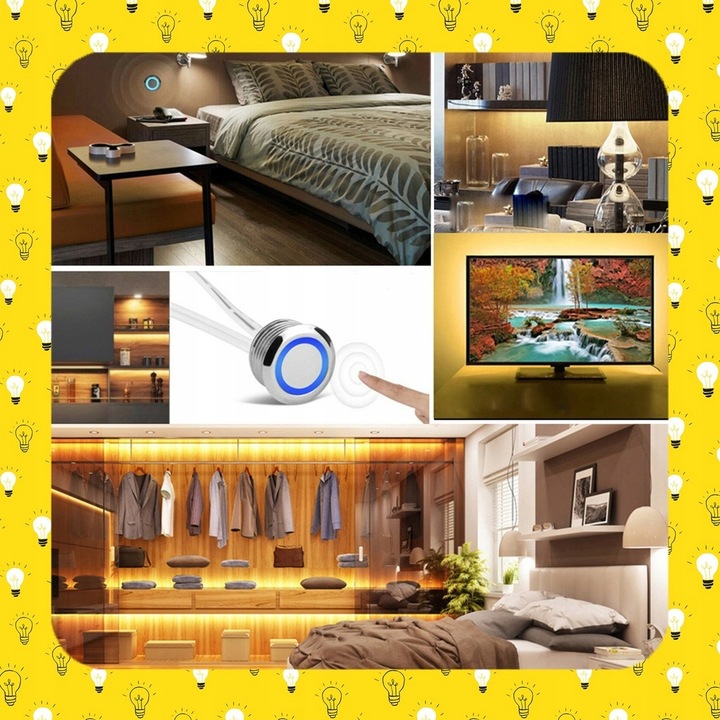 MINI ŚCIEMNIACZ DOTYKOWY WŁĄCZNIK DO TAŚM LED STEROWNIK MEBLOWY 12V