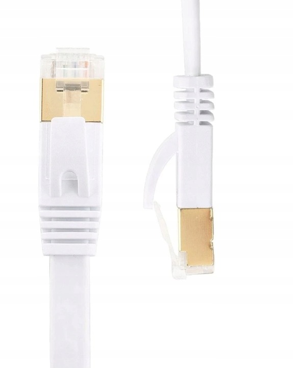 KABEL SIECIOWY LAN ETHERNET PŁASKI RJ45 CAT7 15m
